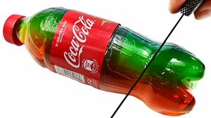 Satisfying Video ASMR | DIY How To Make Rainbow Coca Cola Bottle Gummy Cutting ASMR | Zic Zic Slime