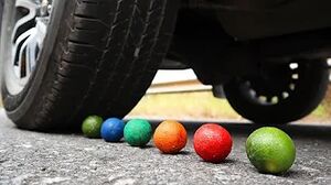 Crushing Crunchy & Soft Things by Car ! - Car vs Eggs | Satisfying Videos #107