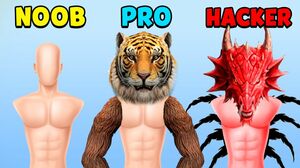 NOOB vs PRO vs HACKER - Merge Animals 3D