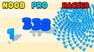 NOOB vs PRO vs HACKER - Number Run 3D