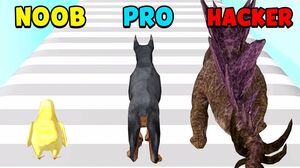 NOOB vs PRO vs HACKER - Animal Run 3D