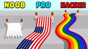 NOOB vs PRO vs HACKER - Flag Painters