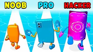 NOOB vs PRO vs HACKER - Phone Run 3D