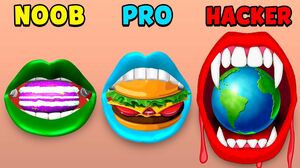 NOOB vs PRO vs HACKER - ASMR Lips