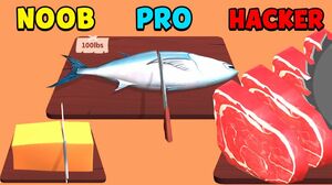 NOOB vs PRO vs HACKER  - Food Cutting