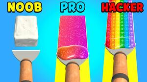 NOOB vs PRO vs HACKER - Glitter Scrape 3D