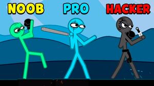 NOOB vs PRO vs HACKER - Slapstick Fighter