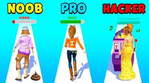 NOOB vs PRO vs HACKER - Run Rich 3D