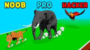 NOOB vs PRO vs HACKER - Animal Transform Race