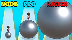 NOOB vs PRO vs HACKER - Roof Balls