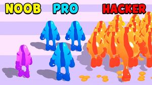 NOOB vs PRO vs HACKER - Jelly Clash 3D
