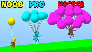 NOOB vs PRO vs HACKER - Up Run 3‪D‬
