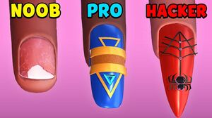 NOOB vs PRO vs HACKER - Acrylic Nails