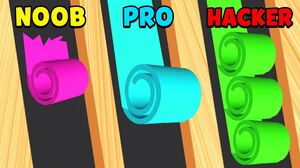 NOOB vs PRO vs HACKER - Color Roll 3D