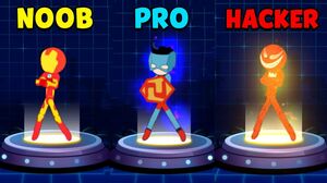NOOB vs PRO vs HACKER - Super Stickman Heroes Fight