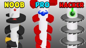 NOOB vs PRO vs HACKER - Helix Jump