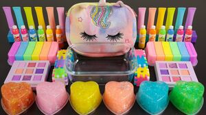 Mixing”Pastel Unicorn”Eyeshadow,Glitter,Clay,Parts Into Slime