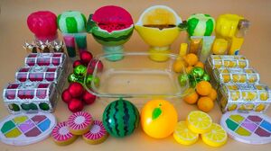 Watermelon vs Lemon Slime! Mixing Makeup,Parts,Glitter Into Slime!Satisfying Slime Video!★ASMR★ #232